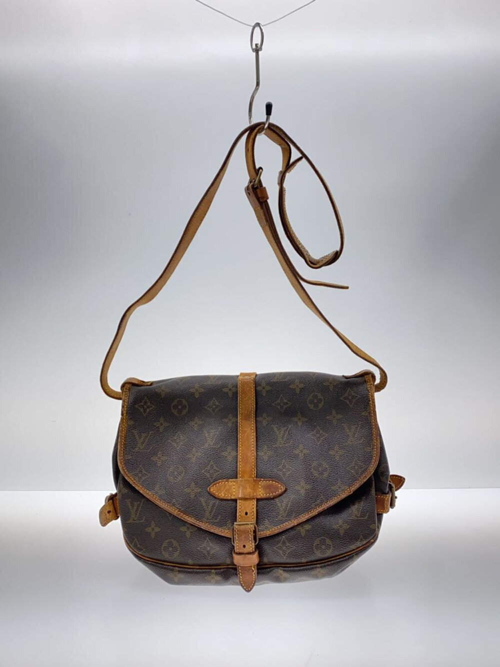 LOUIS VUITTON Saumur Canvas Brown